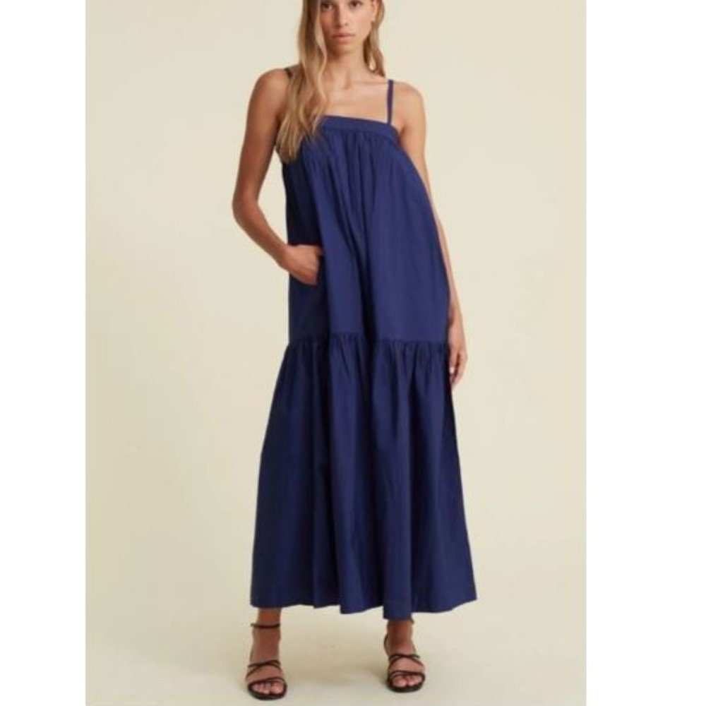 Elegant Blue Midi Dress